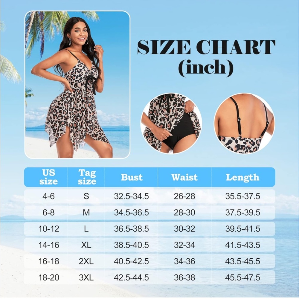 🆕Plus Size Tummy Control Bathing Suits - Picture 3 of 3